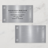 Beruflicher Handyman Zuhause Reparatur Metallstil Visitenkarte (Vorne/Hinten)