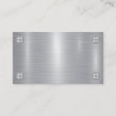 Beruflicher Handyman Zuhause Reparatur Metallstil Visitenkarte (Rückseite)
