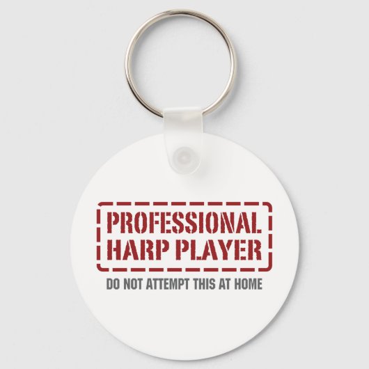 Beruflicher Harfenplayer Schlüsselanhänger (Vorderseite)