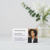 Beruflicher Headshot - Perlenweißer Hintergrund Visitenkarte (Stehend Vorderseite)