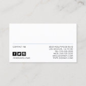 Beruflicher Headshot Visitenkarte (Rückseite)