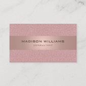 Beruflicher, hellrosa weißer Glitzer Visitenkarte (Vorderseite)
