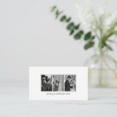 Beruflicher Hochzeitfotograf Visitenkarte (Stehend Vorderseite)