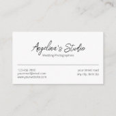 Beruflicher Hochzeitfotograf Visitenkarte (Rückseite)