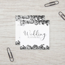 Beruflicher Hochzeitsplaner Elegant Schwarz & Weiß