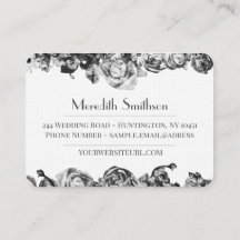 Beruflicher Hochzeitsplaner Elegant Schwarz & Weiß