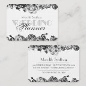 Beruflicher Hochzeitsplaner Elegant Schwarz & Weiß Visitenkarte (Vorne/Hinten)