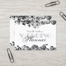 Beruflicher Hochzeitsplaner Elegant Schwarz & Weiß