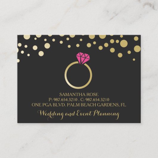 Beruflicher Hochzeitsplaner und Veranstaltungsplan Visitenkarte (Vorderseite)