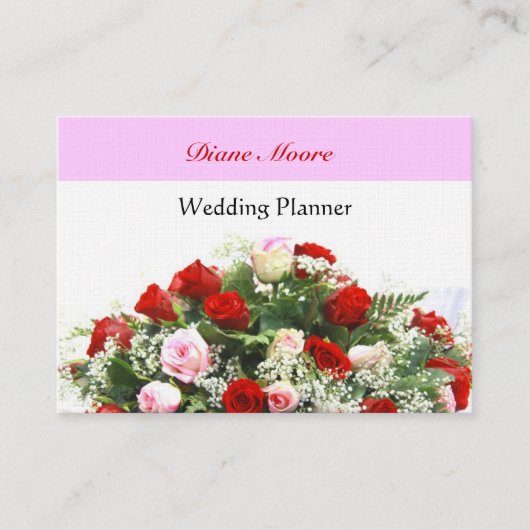Beruflicher Hochzeitsplaner Visitenkarte (Vorderseite)