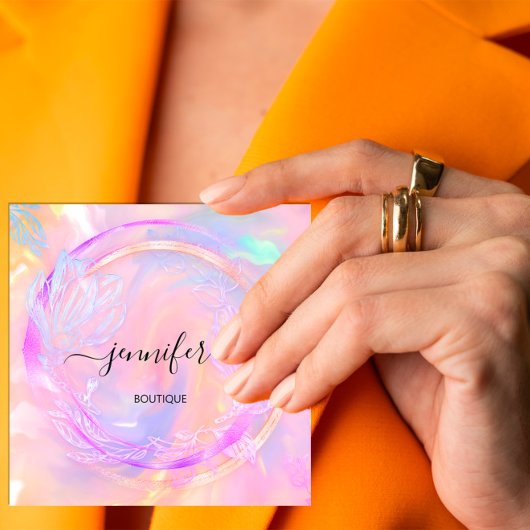 Beruflicher holografischer QR-Code Quadratische Visitenkarte