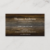 Beruflicher Holzbau Handyman Carpenter Visitenkarte (Rückseite)