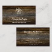 Beruflicher Holzbau Handyman Carpenter Visitenkarte (Vorne/Hinten)