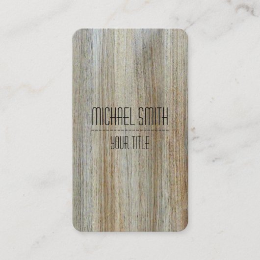 Beruflicher hölzerner Korn-Blick #9 Visitenkarte (Vorderseite)