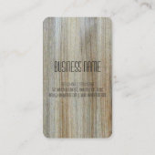 Beruflicher hölzerner Korn-Blick #9 Visitenkarte (Rückseite)