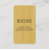 Beruflicher Holzkörner Look #10 Visitenkarte (Rückseite)