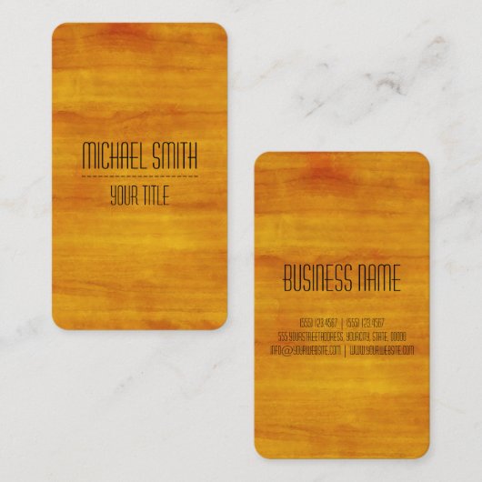 Beruflicher Holzkörner Look #11 Visitenkarte (Vorne/Hinten)