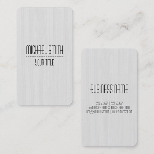 Beruflicher Holzkörner Look #12 Visitenkarte (Vorne/Hinten)