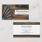 Beruflicher Holzkörner Rustikaler Schreiner Visitenkarte (Vorne/Hinten)