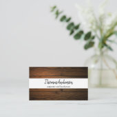 Beruflicher Holzkörner Rustikaler Schreiner Visitenkarte (Stehend Vorderseite)