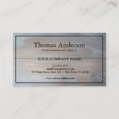 Beruflicher Holzkörner Rustikaler Schreiner Visitenkarte (Rückseite)