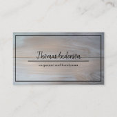 Beruflicher Holzkörner Rustikaler Schreiner Visitenkarte (Vorderseite)