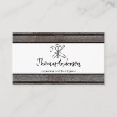 Beruflicher Holzkörner Rustikaler Schreiner Visitenkarte (Vorderseite)