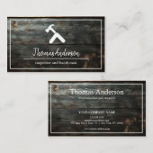 Beruflicher Holzkörner Rustikaler Schreiner Visitenkarte (Vorne/Hinten)