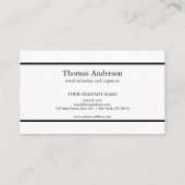 Beruflicher Holzkörner Rustikaler Schreiner Visitenkarte (Rückseite)