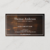 Beruflicher Holzkörner Rustikaler Schreiner Visitenkarte (Rückseite)