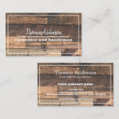 Beruflicher Holzkörner Rustikaler Schreiner Visitenkarte (Vorne/Hinten)