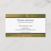 Beruflicher Holzkörner Rustikaler Schreiner Visitenkarte (Rückseite)