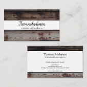 Beruflicher Holzkörner Rustikaler Schreiner Visitenkarte (Vorne/Hinten)