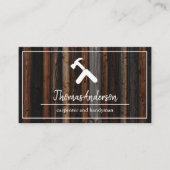 Beruflicher Holzkörner Rustikaler Schreiner Visitenkarte (Vorderseite)