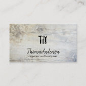 Beruflicher Holzkörner Rustikaler Schreiner Visitenkarte (Vorderseite)