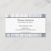 Beruflicher Holzkörner Rustikaler Schreiner Visitenkarte (Rückseite)