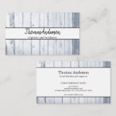 Beruflicher Holzkörner Rustikaler Schreiner Visitenkarte (Vorne/Hinten)