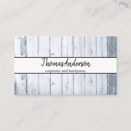 Beruflicher Holzkörner Rustikaler Schreiner Visitenkarte (Vorderseite)