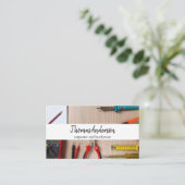 Beruflicher Holzkörner Rustikaler Schreiner Visitenkarte (Stehend Vorderseite)