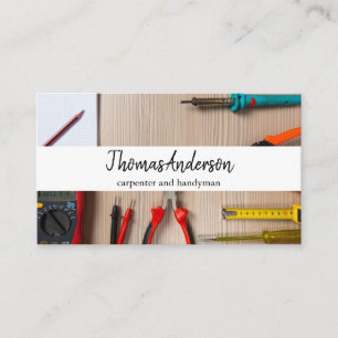 Beruflicher Holzkörner Rustikaler Schreiner Visitenkarte