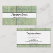 Beruflicher Holzkörner Rustikaler Schreiner Visitenkarte (Vorne/Hinten)