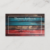 Beruflicher Holzkörner Rustikaler Schreiner Visitenkarte (Rückseite)