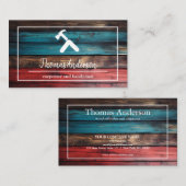 Beruflicher Holzkörner Rustikaler Schreiner Visitenkarte (Vorne/Hinten)