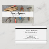 Beruflicher Holzkörner Rustikaler Schreiner Visitenkarte (Vorne/Hinten)