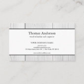 Beruflicher Holzkörner Rustikaler Schreiner Visitenkarte (Rückseite)