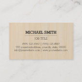 Beruflicher Holzkörner Visitenkarte (Rückseite)