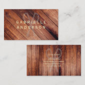 Beruflicher Holzsalon Visitenkarte (Vorne/Hinten)