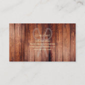 Beruflicher Holzsalon Visitenkarte (Rückseite)