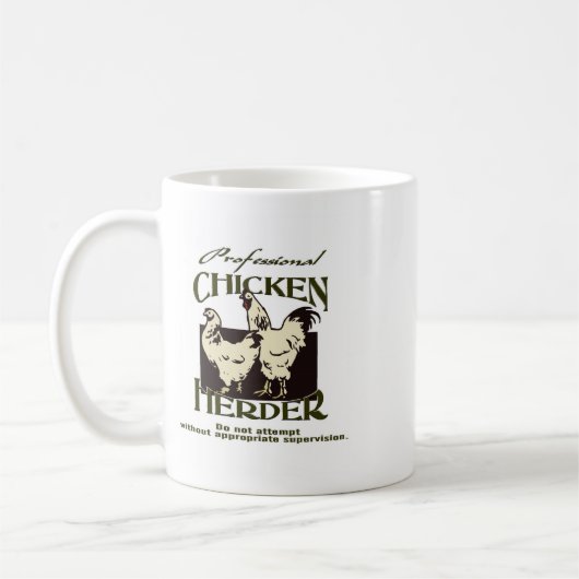 Beruflicher HuhnHerder Kaffeetasse (Links)