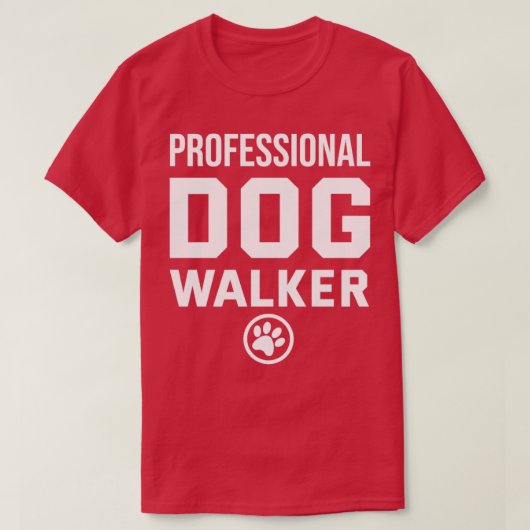 Beruflicher Hund Walker Funny Dogs Wandern T-Shirt (Design vorne)